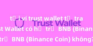 tải ví trust wallet từ trang chủ Trust Wallet có hỗ trợ BNB (Binance Coin) không?